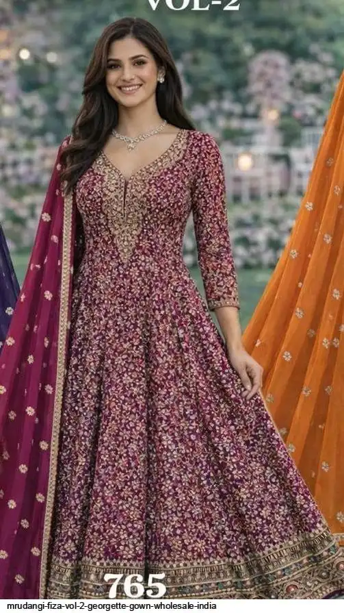MRUDANGI FIZA VOL 2 GEORGETTE GOWN WHOLESALE INDIA 765