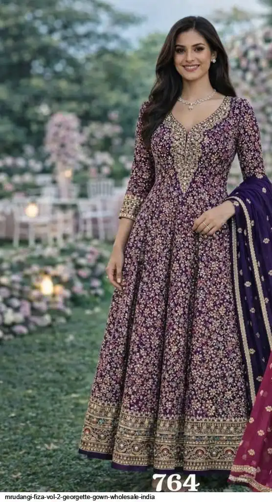 MRUDANGI FIZA VOL 2 GEORGETTE GOWN WHOLESALE INDIA 764