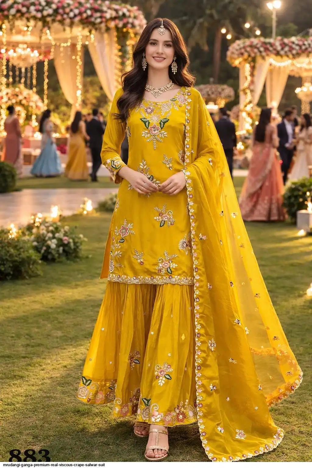 MRUDANGI GANGA PREMIUM REAL VISCOUS CRAPE SALWAR SUIT 883