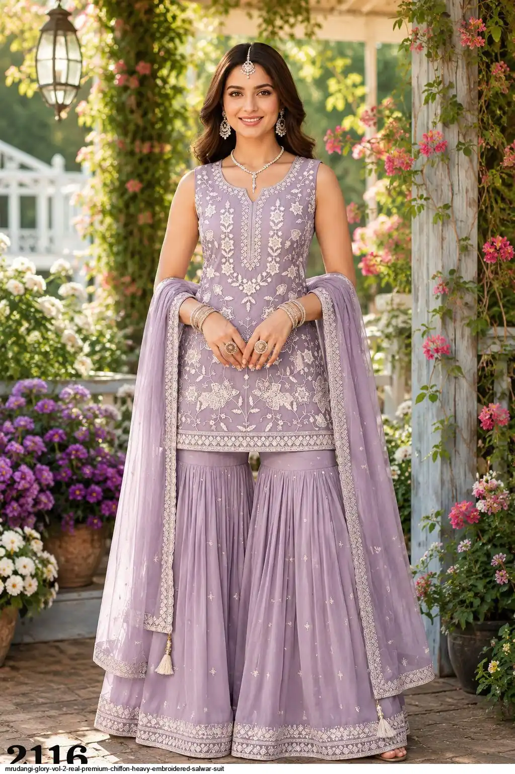 MRUDANGI GLORY VOL 2 REAL PREMIUM CHIFFON HEAVY EMBROIDERED SALWAR SUIT 2116