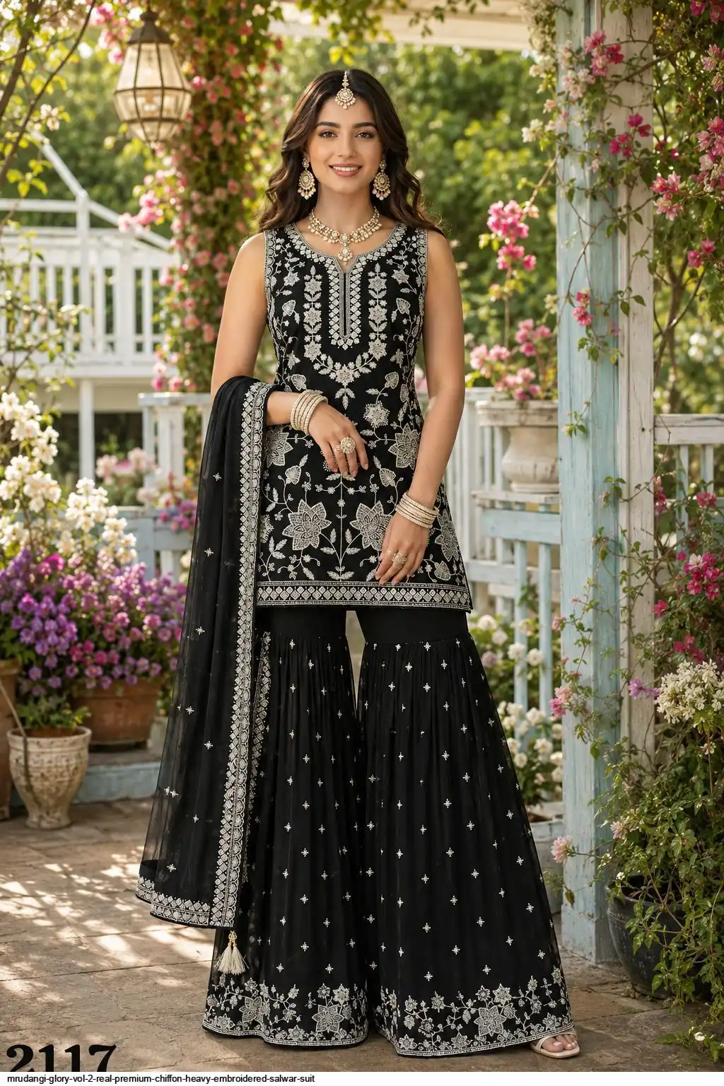 MRUDANGI GLORY VOL 2 REAL PREMIUM CHIFFON HEAVY EMBROIDERED SALWAR SUIT 2117