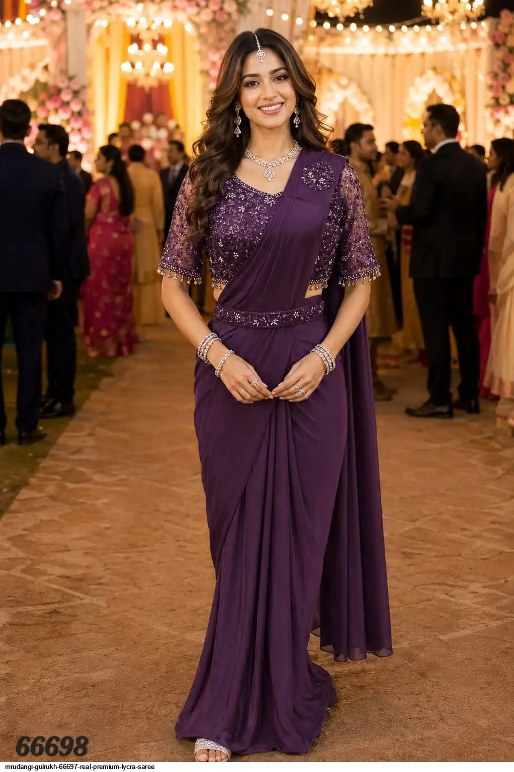 MRUDANGI GULRUKH 66697 REAL PREMIUM LYCRA SAREE 2