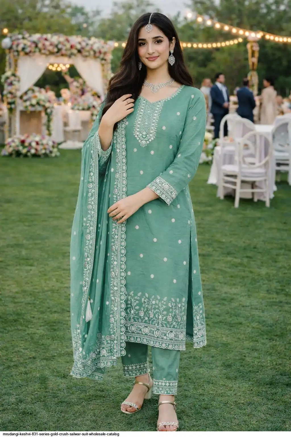 MRUDANGI KESHVI 831 SERIES GOLD CRUSH SALWAR SUIT WHOLESALE CATALOG 832