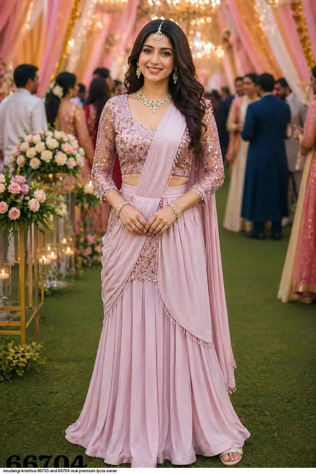 MRUDANGI KRESHVA 66703 AND 66704 REAL PREMIUM LYCRA SAREE 2