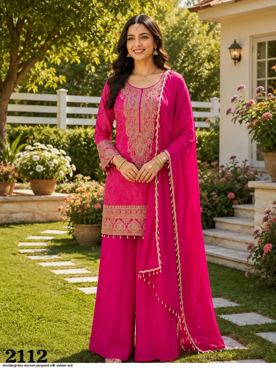 MRUDANGI LISA VISCOSE JACQUARD SILK SALWAR SUIT 2112