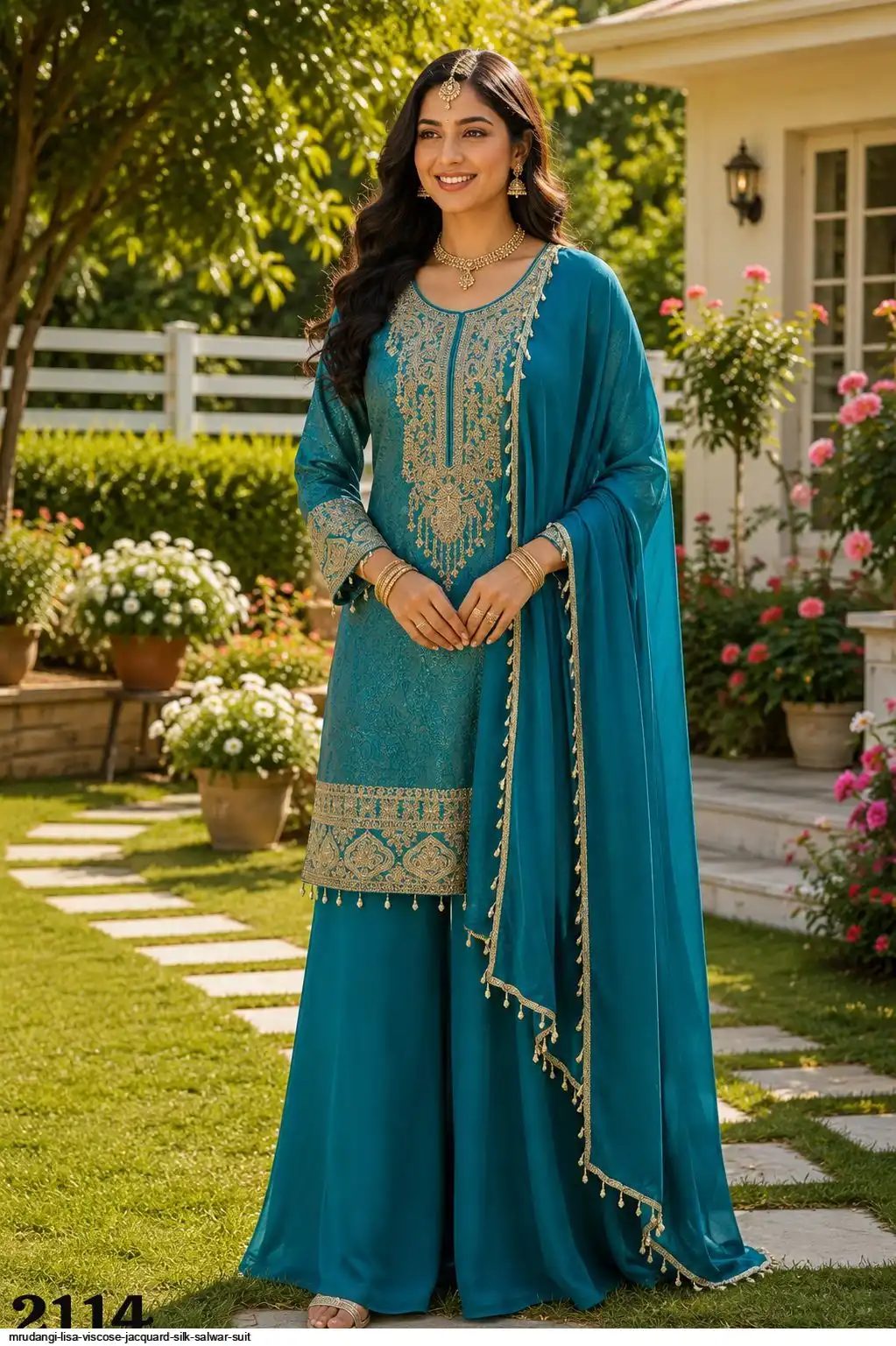 MRUDANGI LISA VISCOSE JACQUARD SILK SALWAR SUIT 2114
