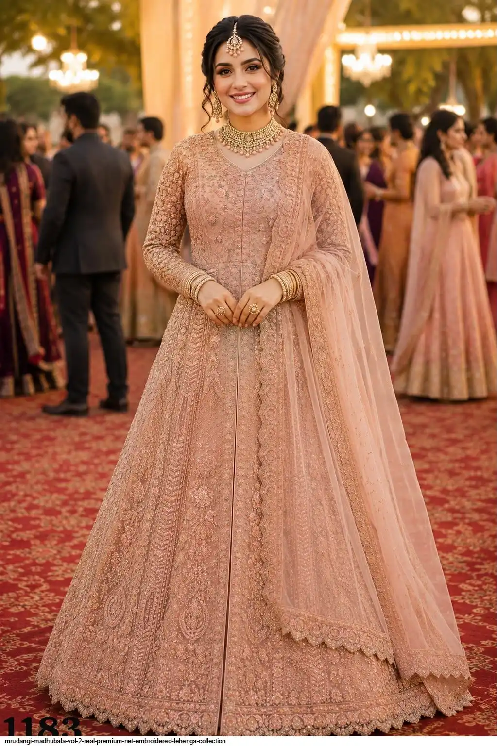 MRUDANGI MADHUBALA VOL 2 REAL PREMIUM NET EMBROIDERED LEHENGA COLLECTION 1183