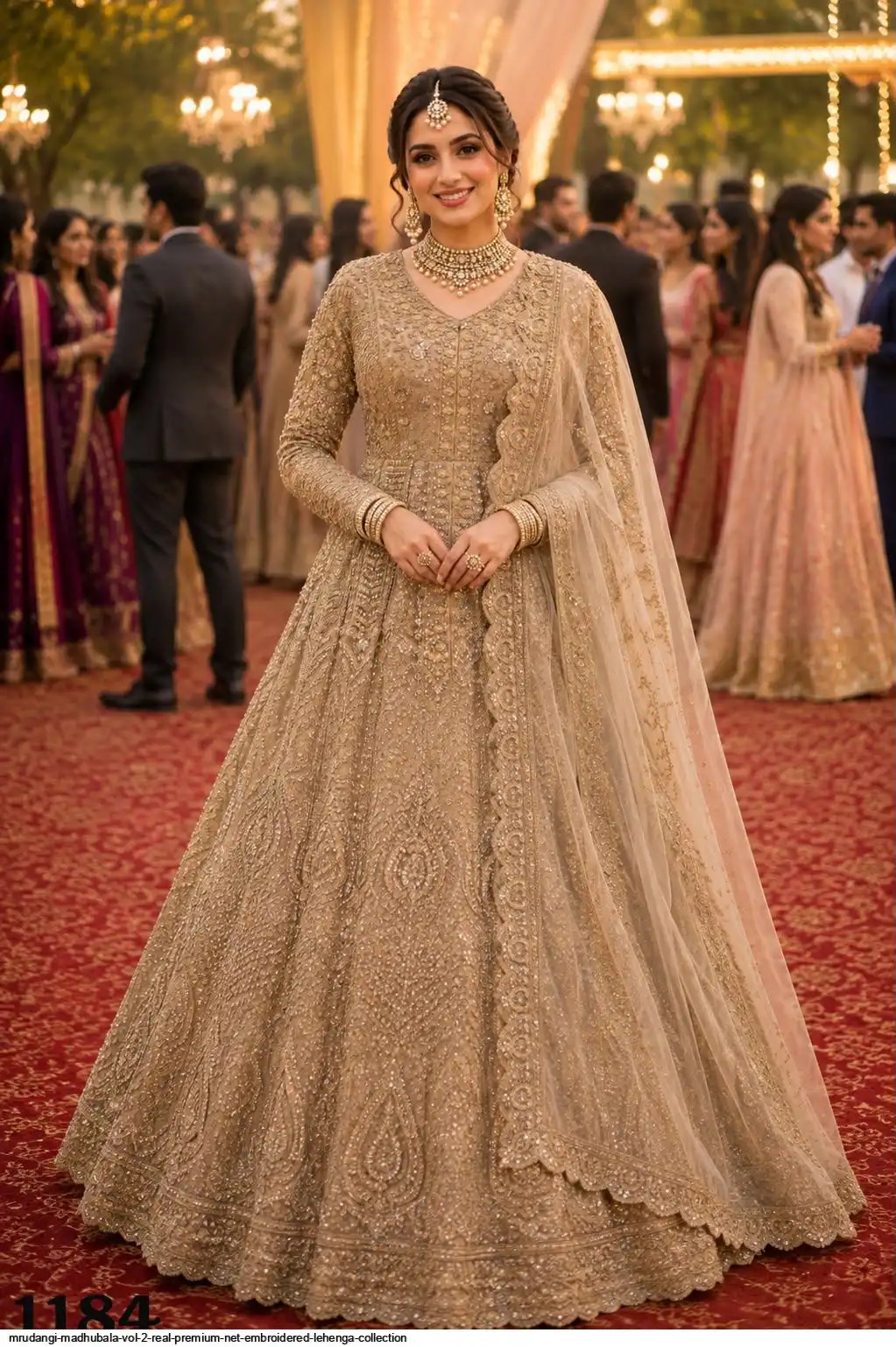 MRUDANGI MADHUBALA VOL 2 REAL PREMIUM NET EMBROIDERED LEHENGA COLLECTION 1184