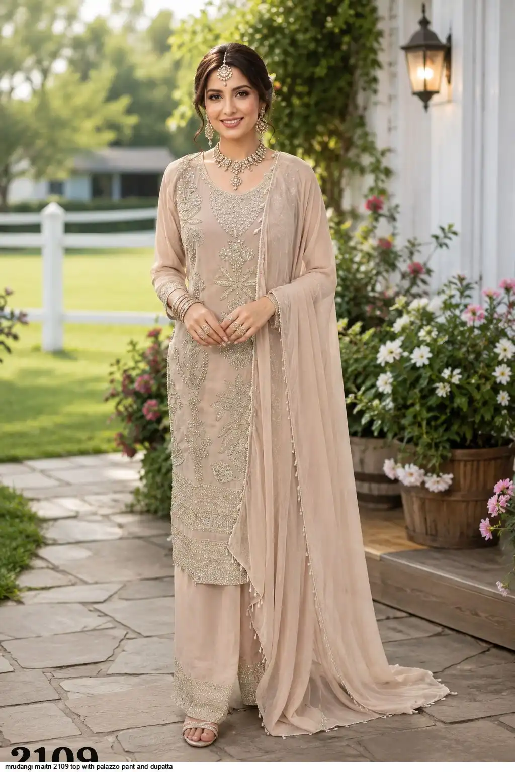 MRUDANGI MAITRI 2109 TOP WITH PALAZZO PANT AND DUPATTA 1