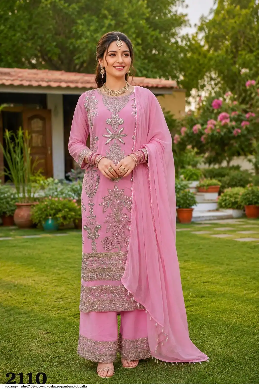 MRUDANGI MAITRI 2109 TOP WITH PALAZZO PANT AND DUPATTA 2