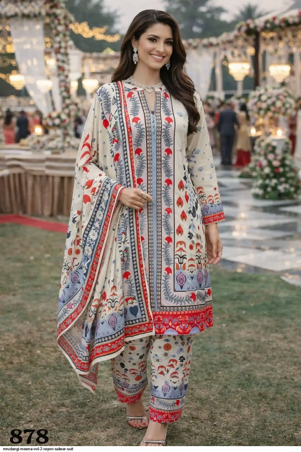MRUDANGI MEENA VOL 2 RAYON SALWAR SUIT 878