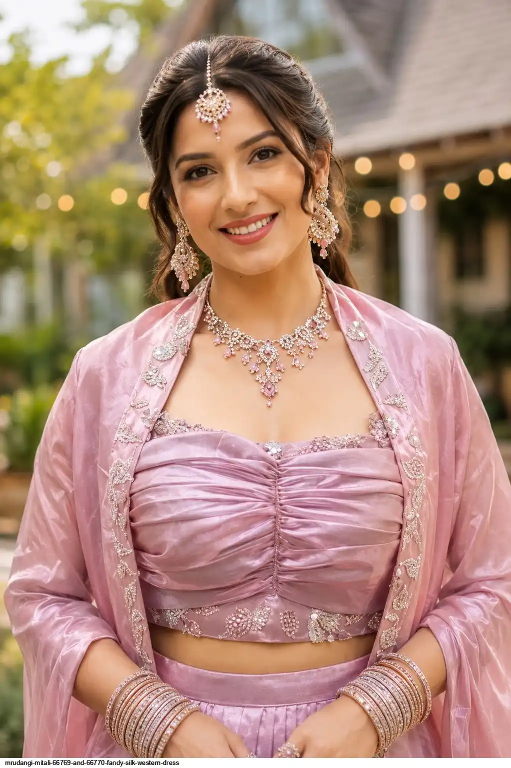MRUDANGI MITALI 66769 AND 66770 FANDY SILK WESTERN DRESS 1