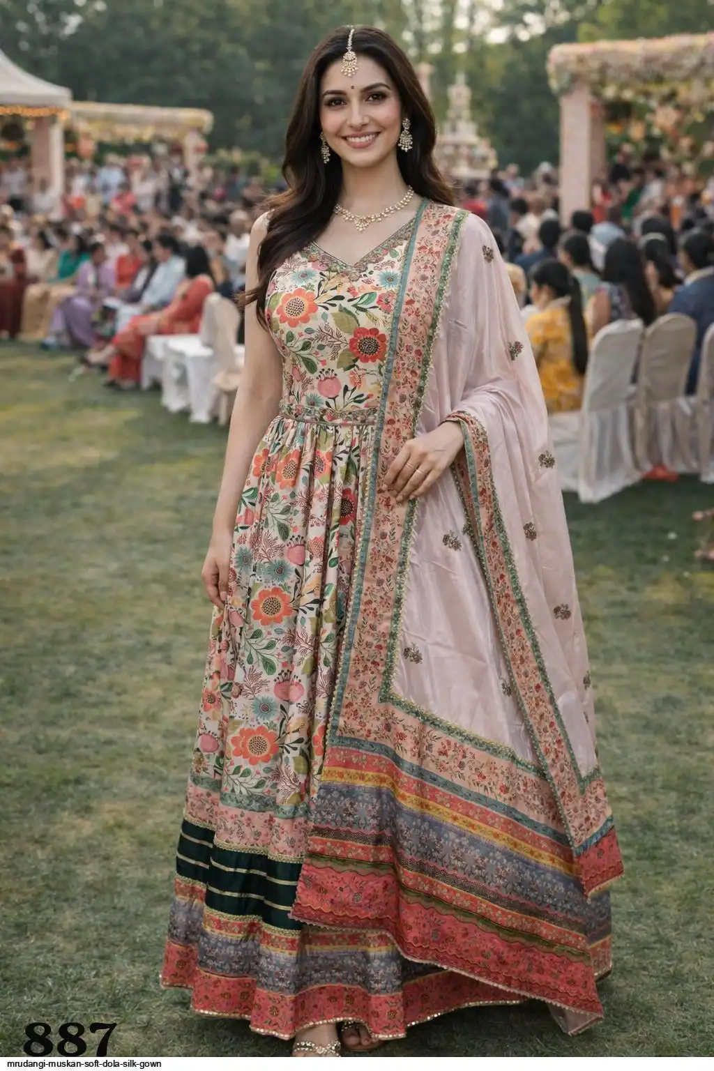 MRUDANGI MUSKAN SOFT DOLA SILK GOWN B