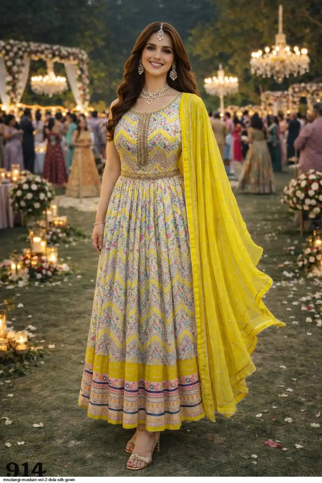MRUDANGI MUSKAN VOL 2 DOLA SILK GOWN 914