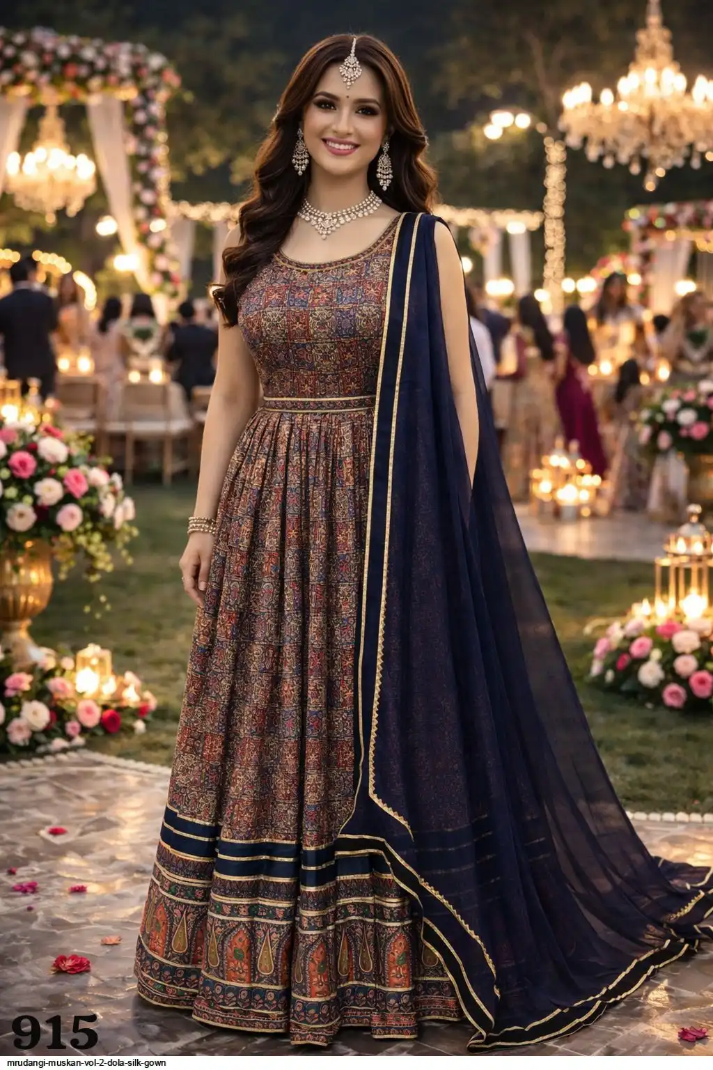 MRUDANGI MUSKAN VOL 2 DOLA SILK GOWN 915