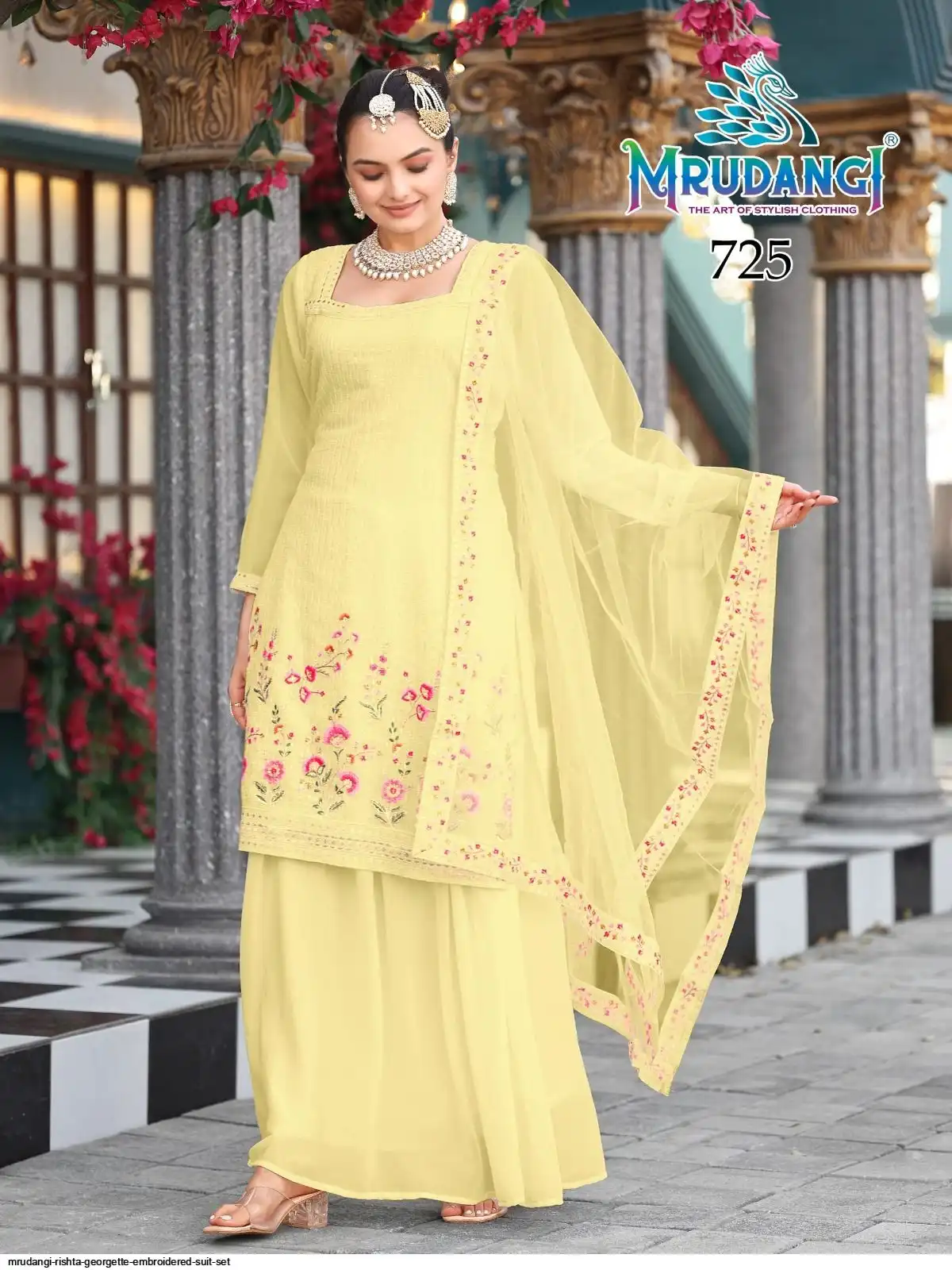 MRUDANGI RISHTA GEORGETTE EMBROIDERED SUIT SET 725