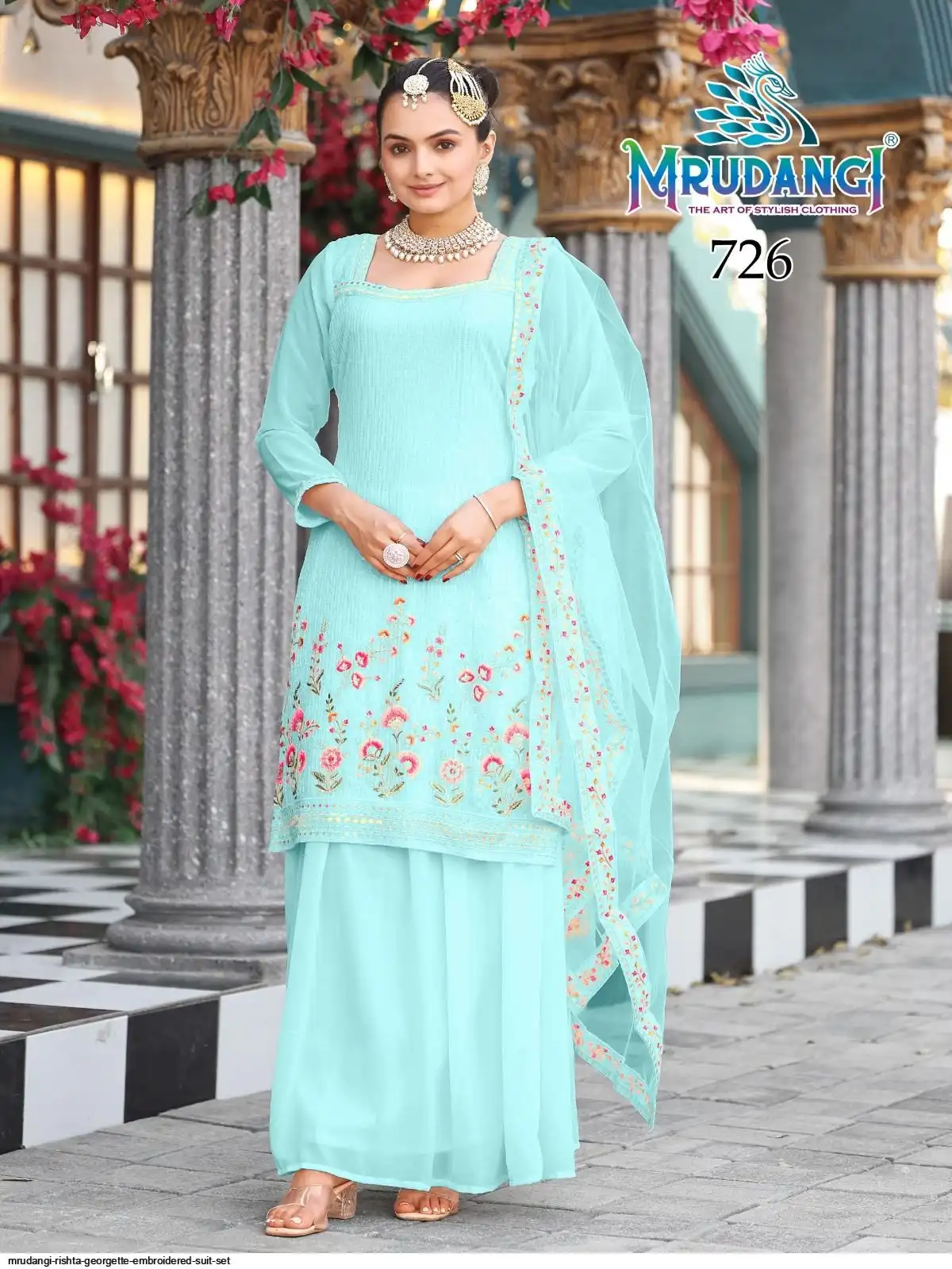 MRUDANGI RISHTA GEORGETTE EMBROIDERED SUIT SET 726