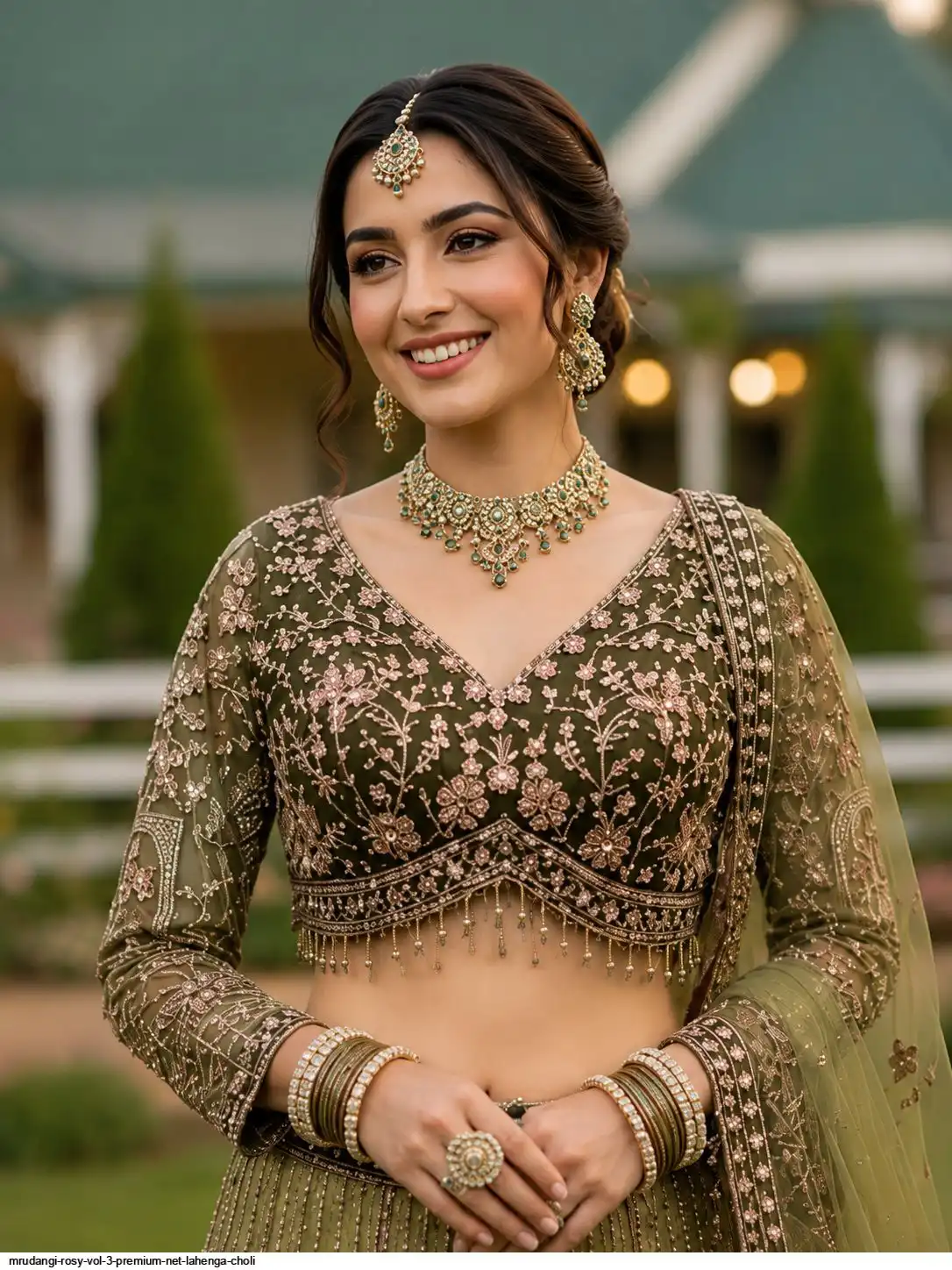 MRUDANGI ROSY VOL 3 PREMIUM NET LAHENGA CHOLI 2