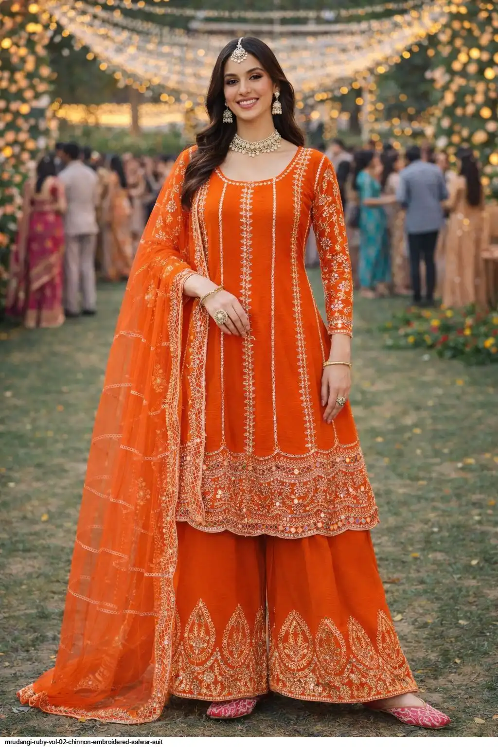 MRUDANGI RUBY VOL 02 CHINNON EMBROIDERED SALWAR SUIT 823