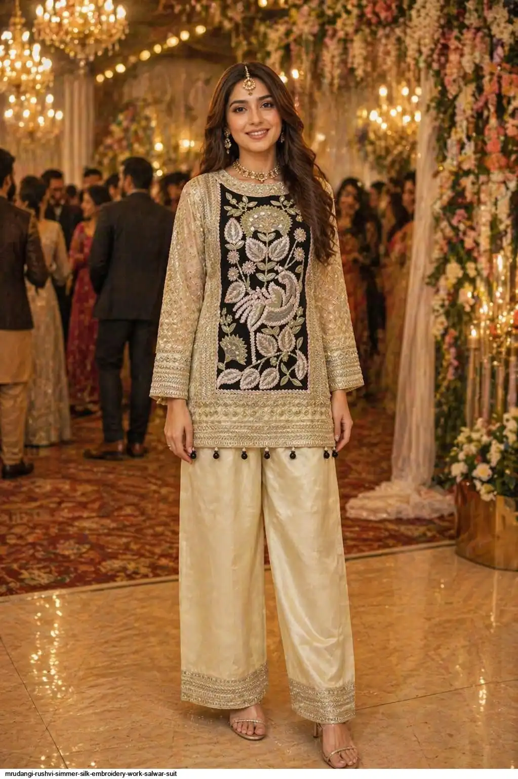 MRUDANGI RUSHVI SIMMER SILK EMBROIDERY WORK SALWAR SUIT 965