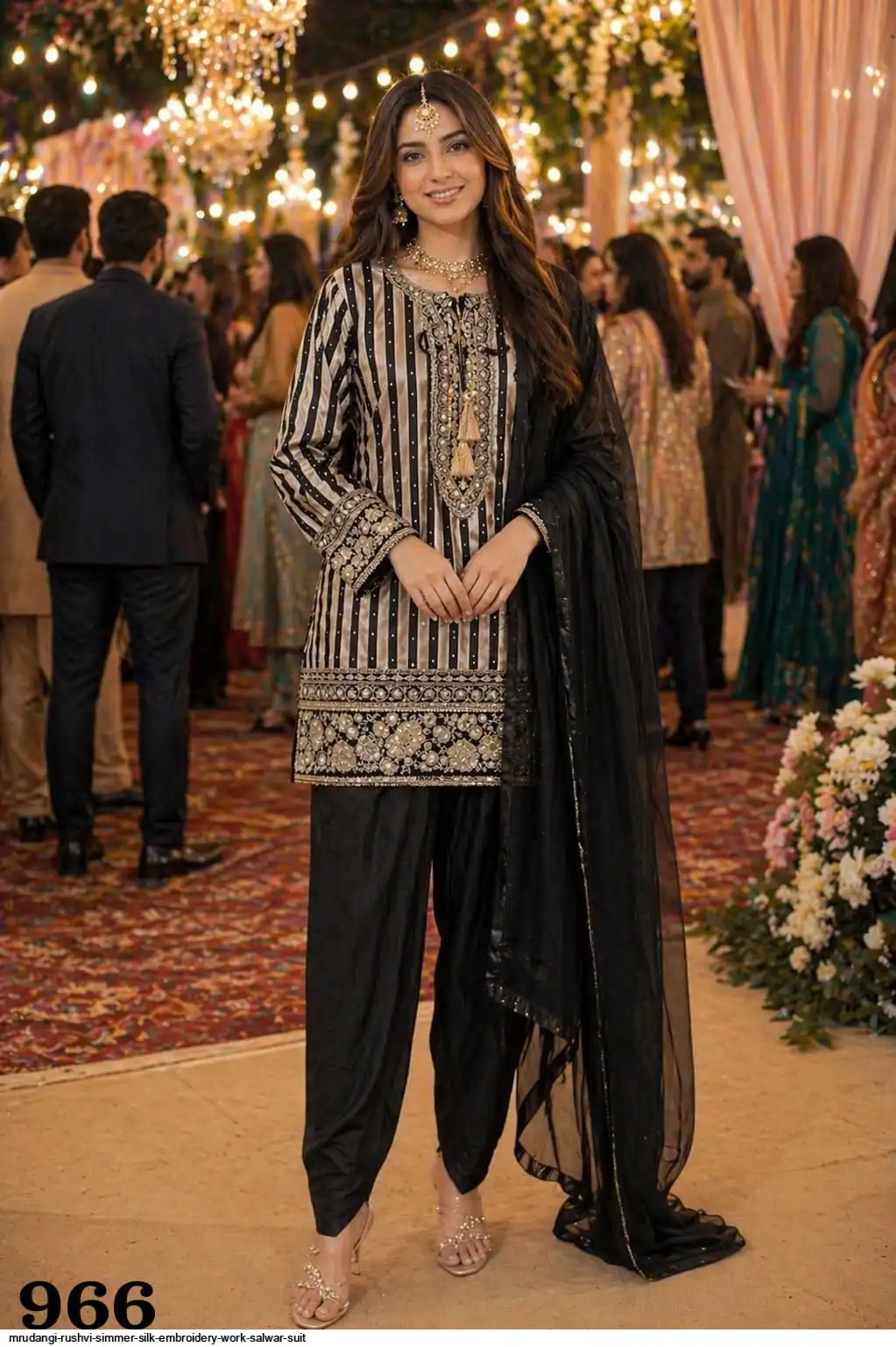 MRUDANGI RUSHVI SIMMER SILK EMBROIDERY WORK SALWAR SUIT 966