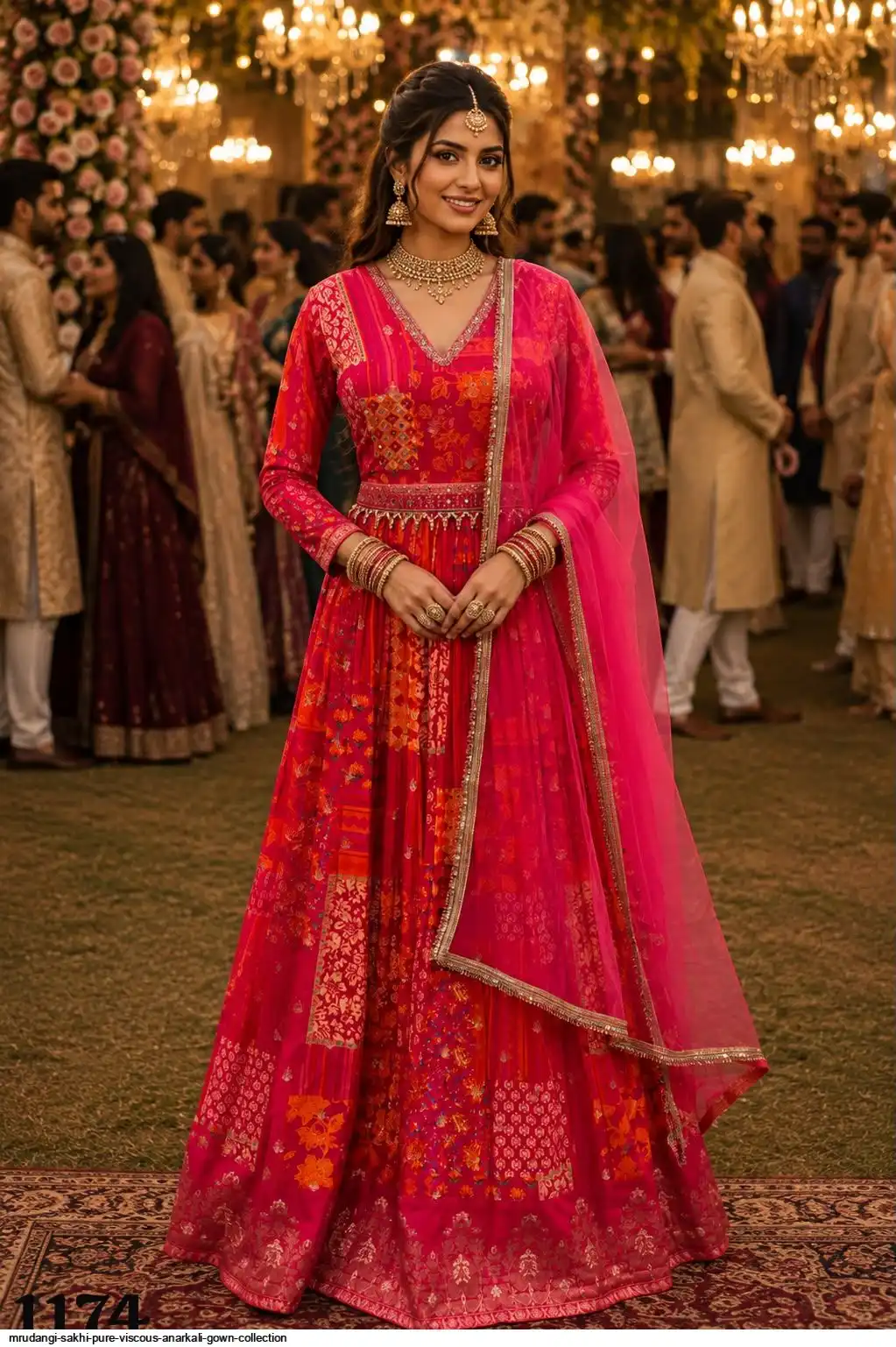 MRUDANGI SAKHI PURE VISCOUS ANARKALI GOWN COLLECTION 1174