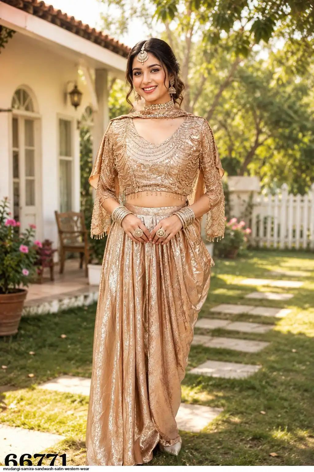 MRUDANGI SAMIRA SANDWASH SATIN WESTERN WEAR 1
