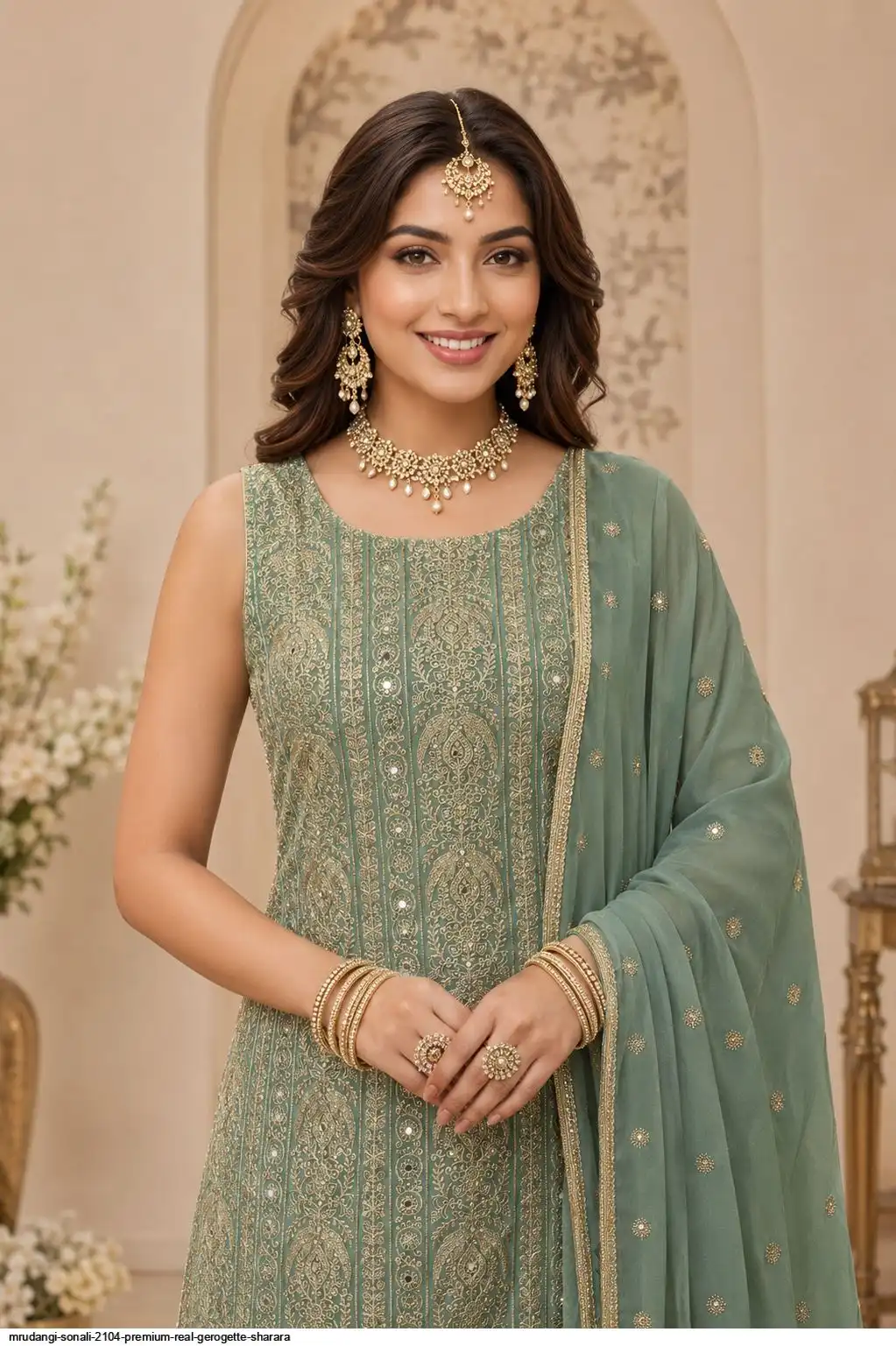 MRUDANGI SONALI 2104 PREMIUM REAL GEROGETTE SHARARA 3
