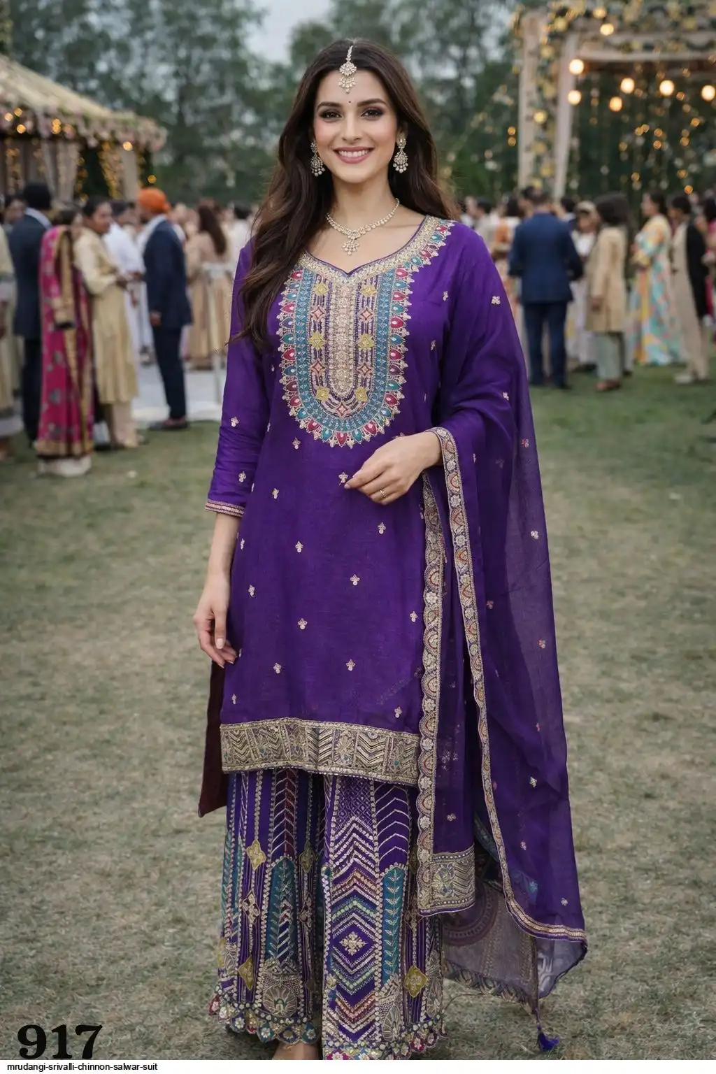 MRUDANGI SRIVALLI CHINNON SALWAR SUIT 917
