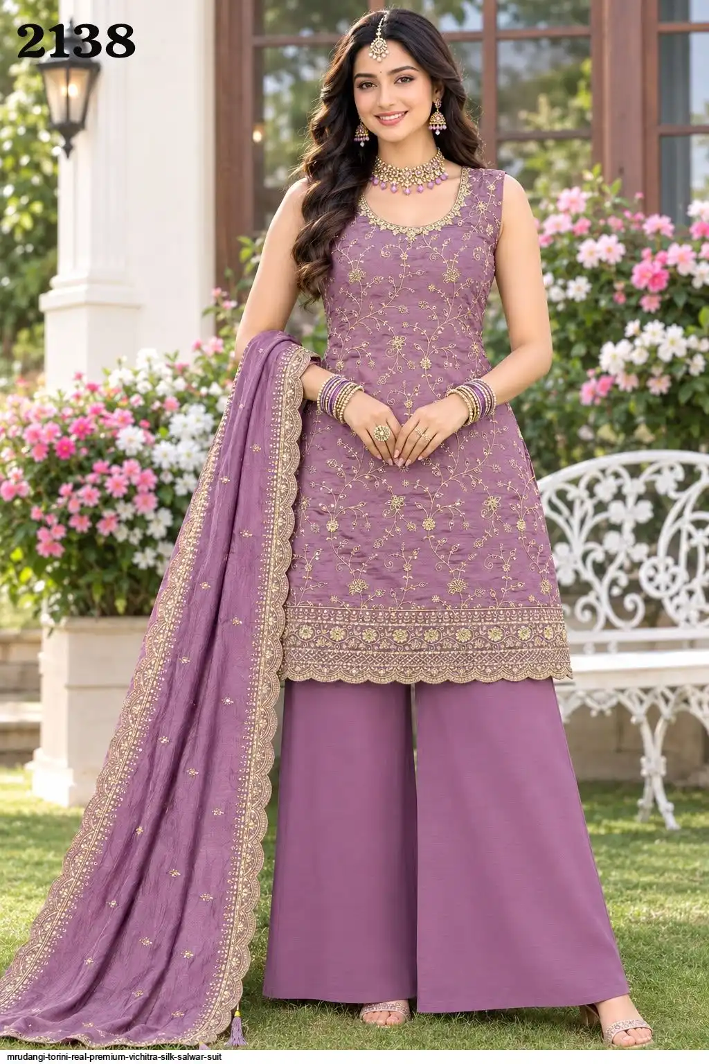 MRUDANGI TORINI REAL PREMIUM VICHITRA SILK SALWAR SUIT 2138