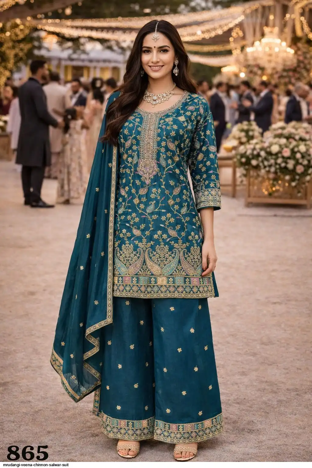 MRUDANGI VEENA CHINNON SALWAR SUIT 865
