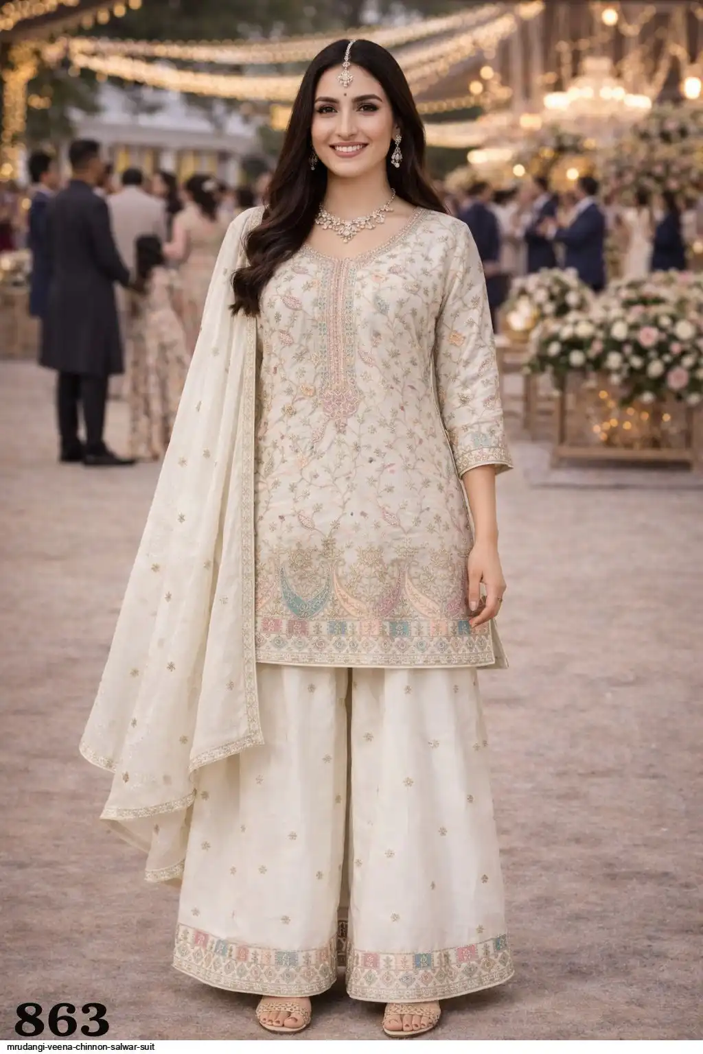 MRUDANGI VEENA CHINNON SALWAR SUIT 863