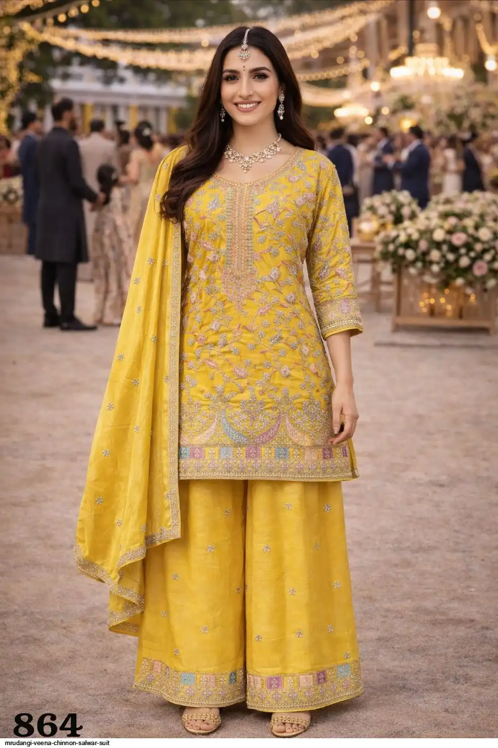 MRUDANGI VEENA CHINNON SALWAR SUIT 864