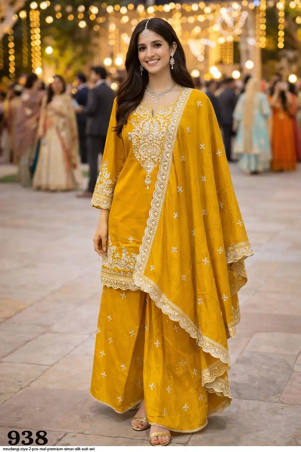 MRUDANGI ZIYA 2 PCS REAL PREMIUM SIMAR SILK SHARARA SUIT 938