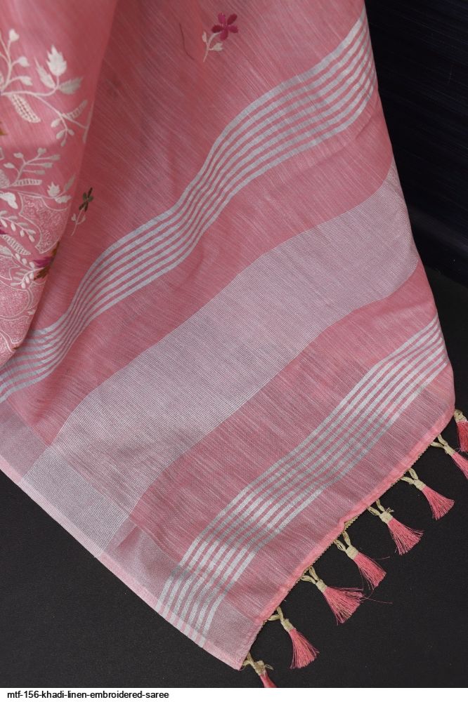 Digital Geometric Prints Zari Work Beige Khadi Linen Saree – SHANGRILA  DESIGNER