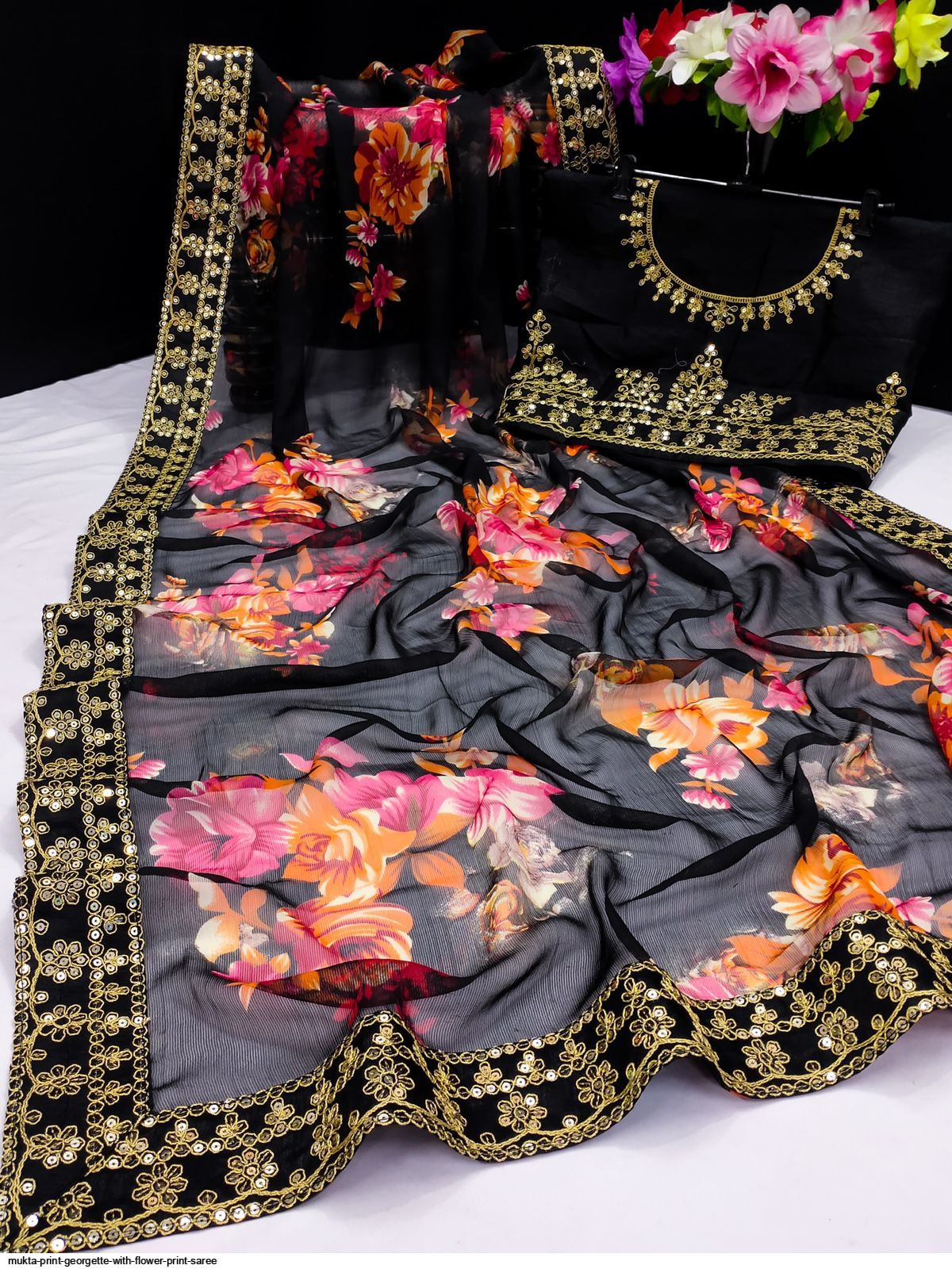 mukta-print-georgette-with-flower-print-saree