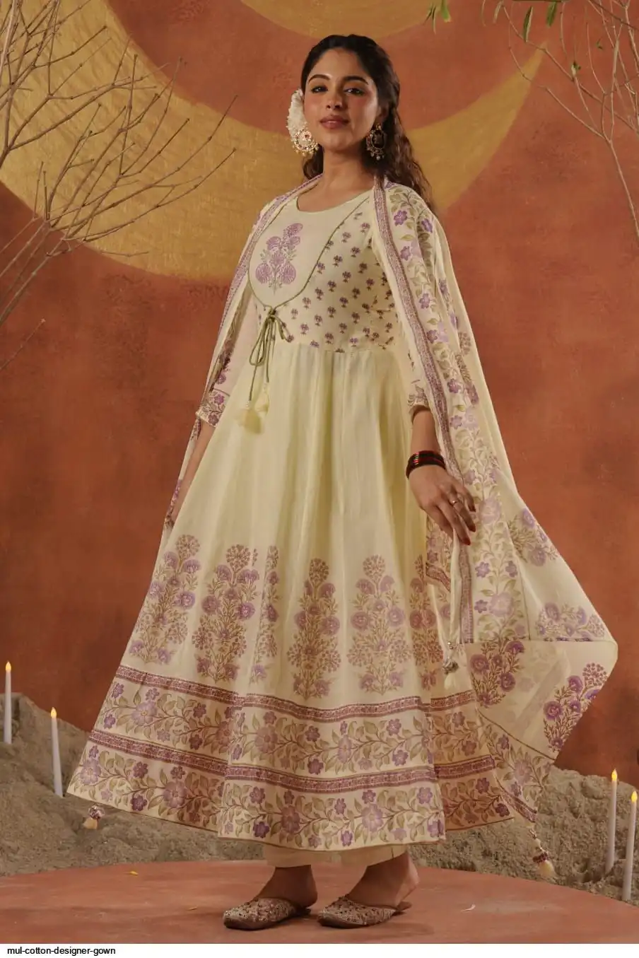 MUL COTTON DESIGNER GOWN B
