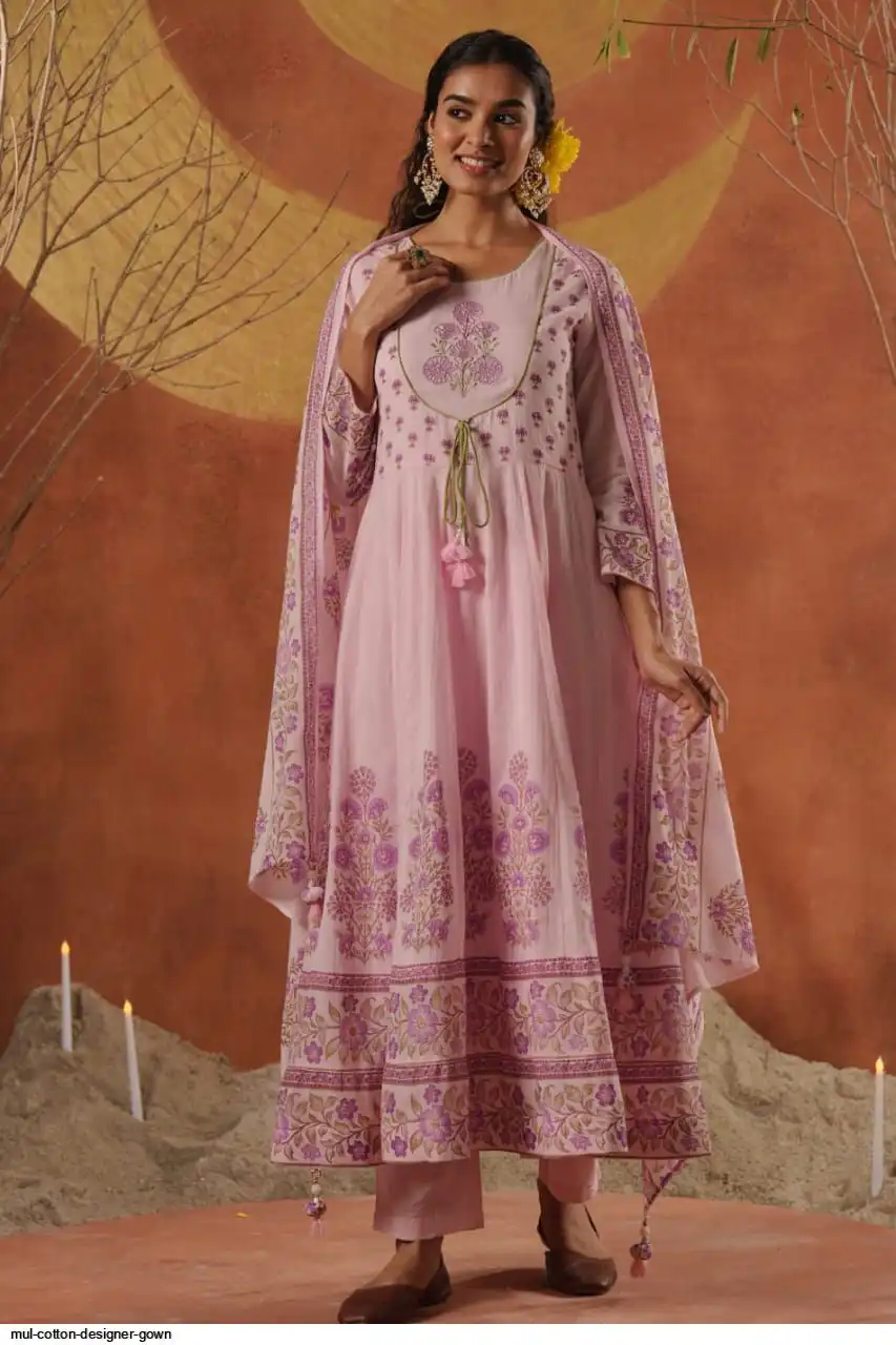 MUL COTTON DESIGNER GOWN A