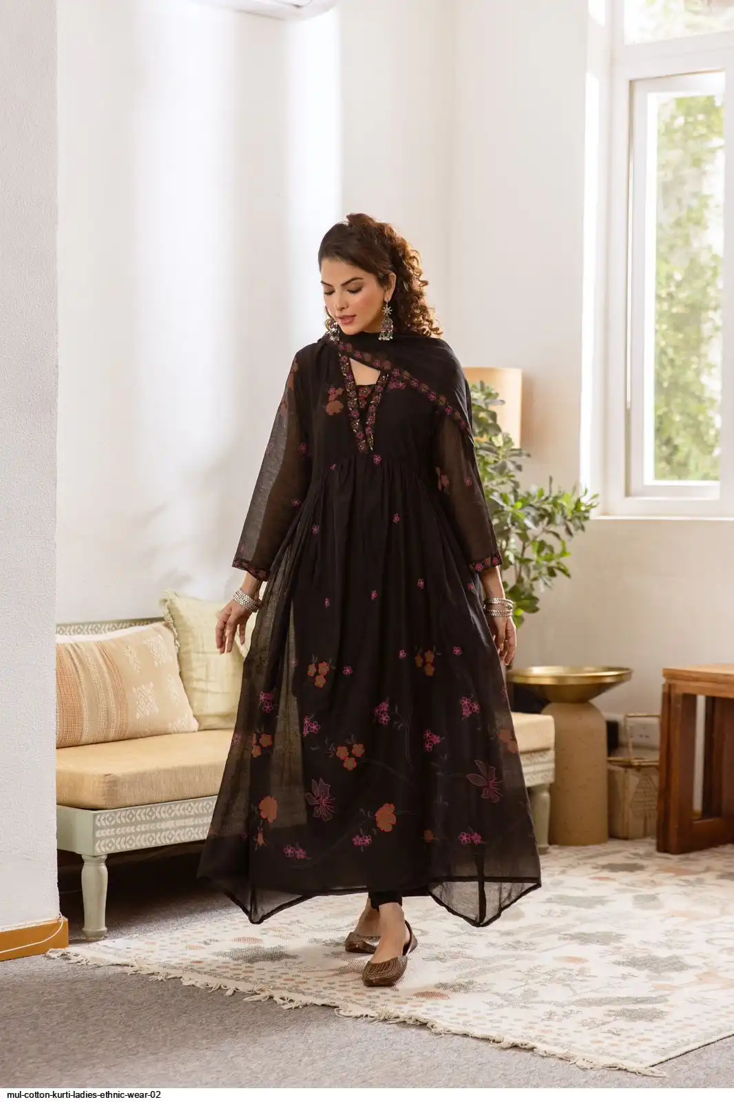 kurti ladies dress Elegant Black Kurti for Women