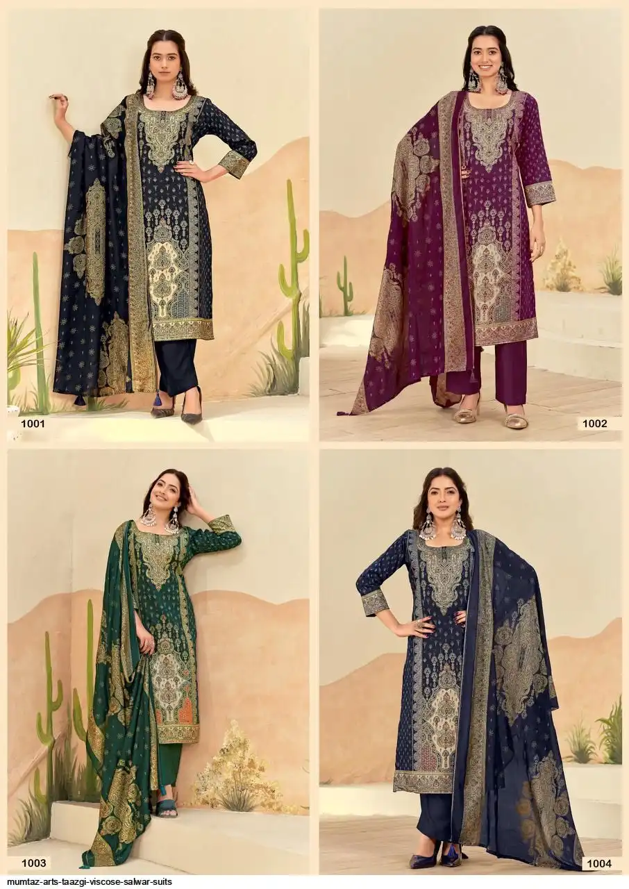 MUMTAZ ARTS TAAZGI VISCOSE SALWAR SUITS