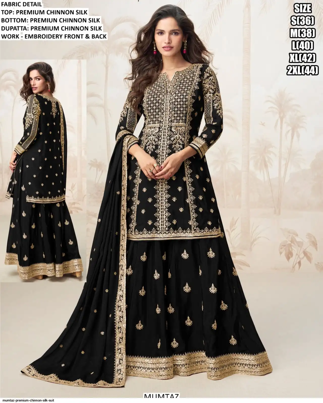 MUMTAZ PREMIUM CHINNON SILK SUIT