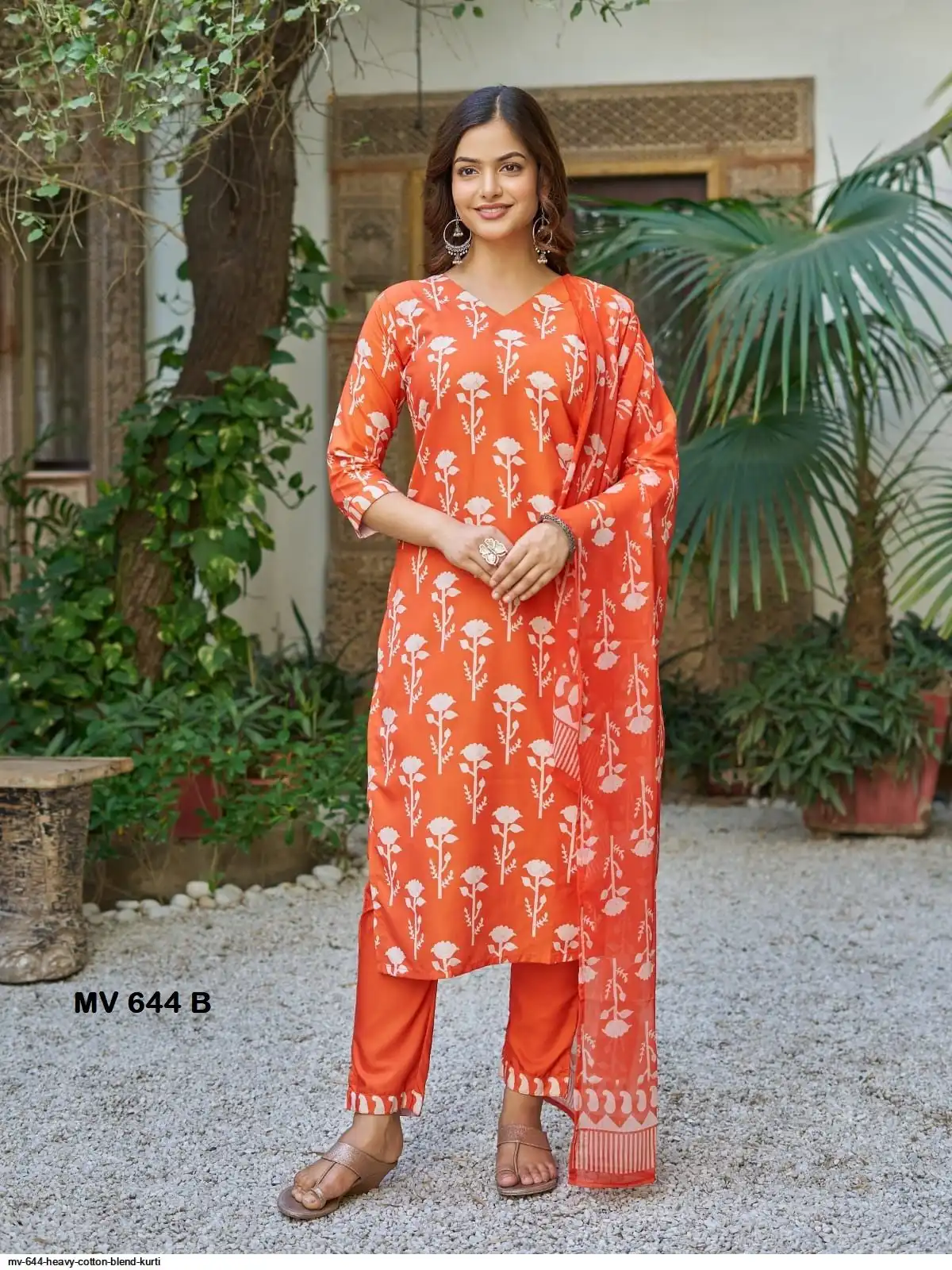 MV 644 HEAVY COTTON BLEND KURTI 2