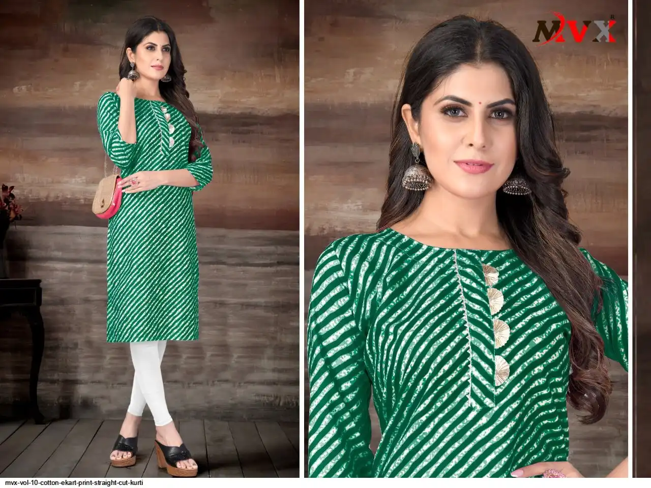 MVX VOL 10 COTTON EKART PRINT STRAIGHT CUT KURTI C