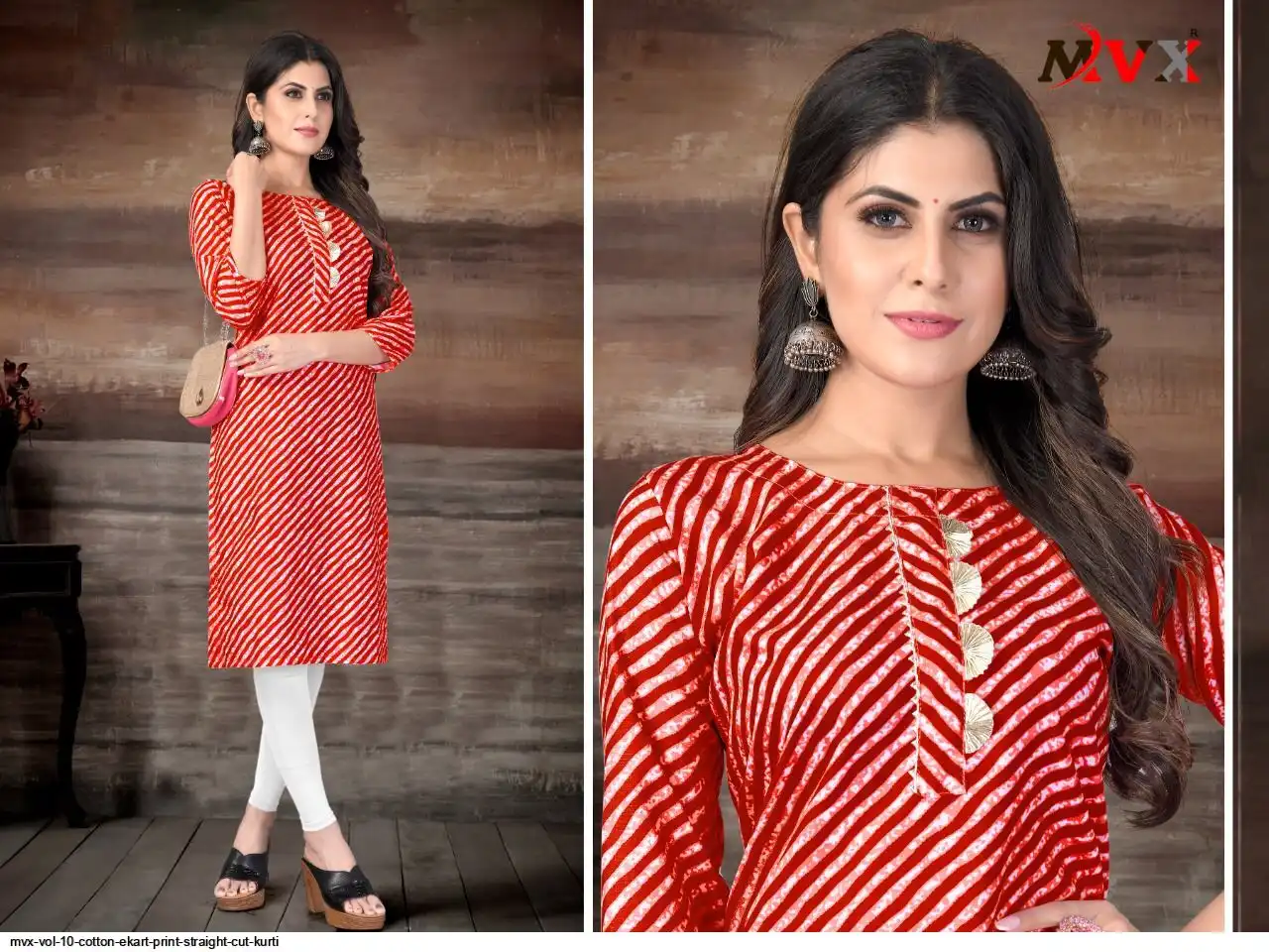 MVX VOL 10 COTTON EKART PRINT STRAIGHT CUT KURTI B