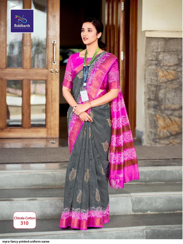 Bold and Beautiful uniform sarees for office staffs, teachers | Hospitality  uniform, Saree blouse designs, Saree