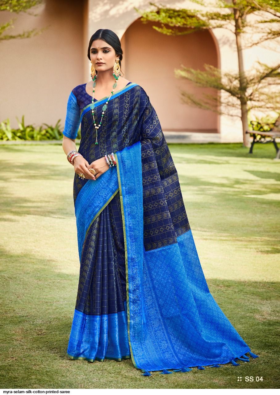 Berry Blue Raw Silk Handloom Saree – BharatSthali