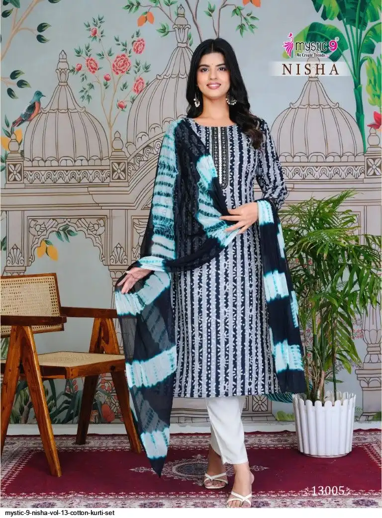 Mystic 9 Nisha Vol-13 Cotton Kurti Set