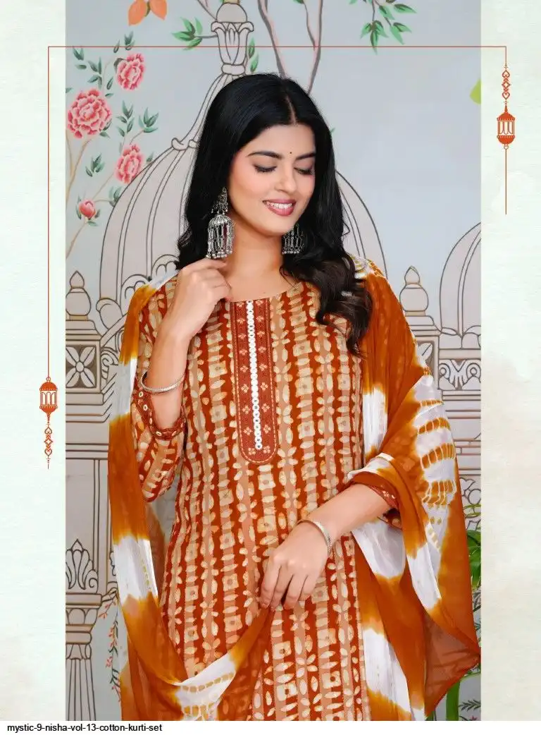 Mystic 9 Nisha Vol-13 Cotton Kurti Set