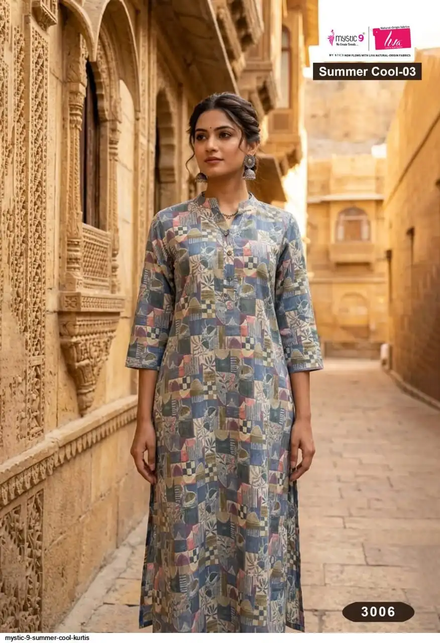 MYSTIC 9 SUMMER COOL KURTIS 3006