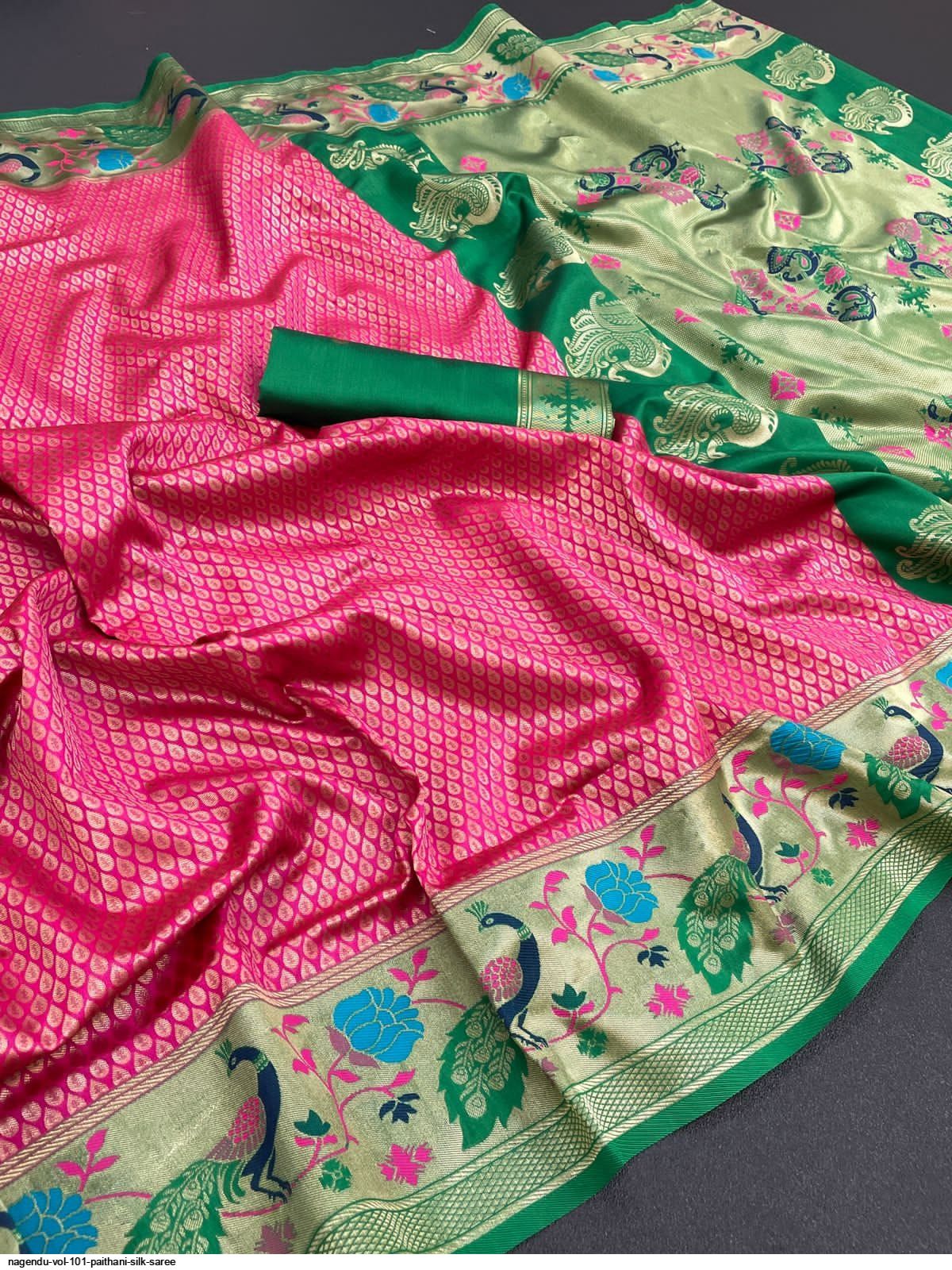 NAGENDU VOL 101 PAITHANI SILK SAREE C